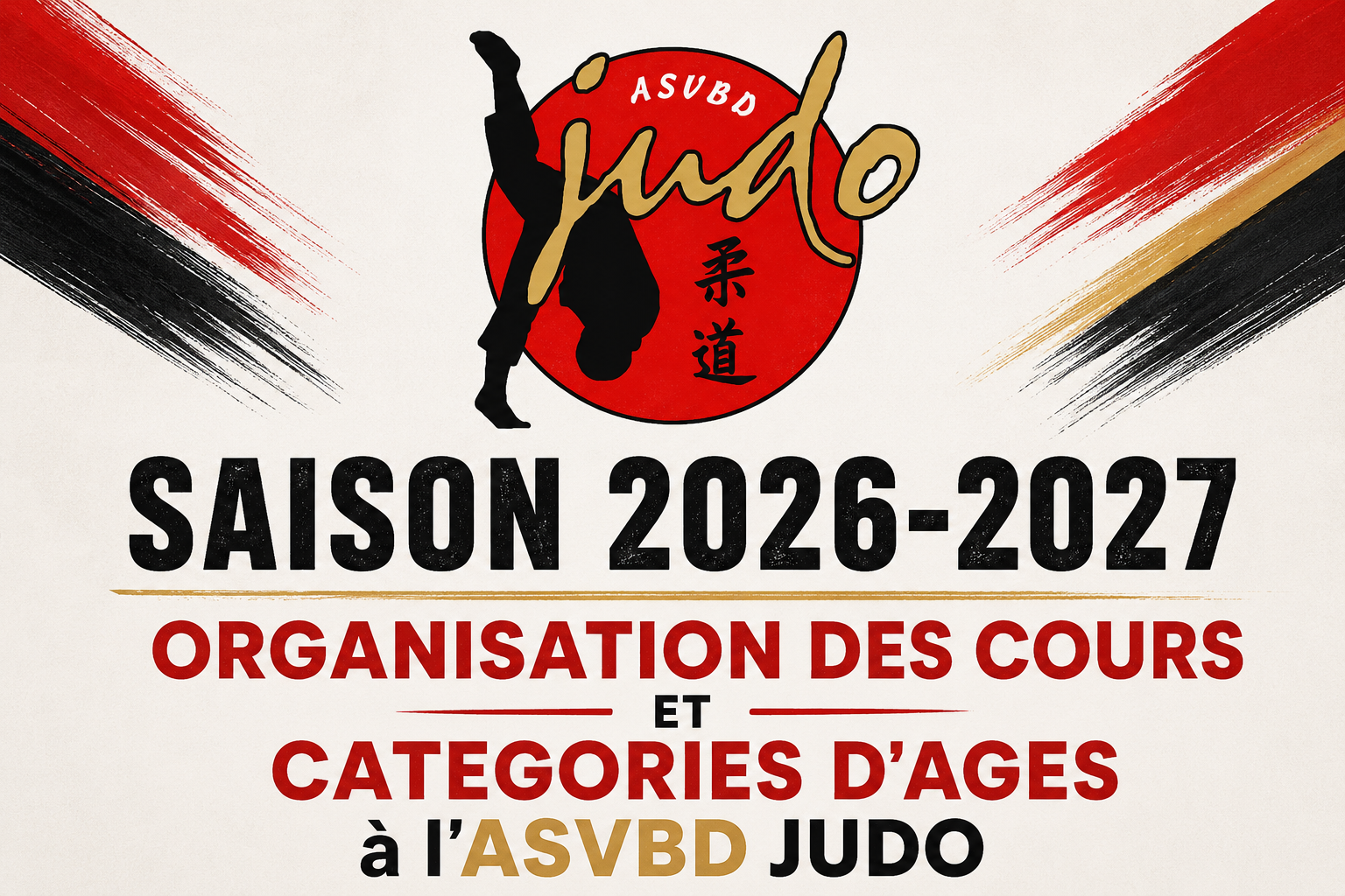 ORGANISATION DES COURS SAISON 2026 2027 ET CATEGORIES D'AGES