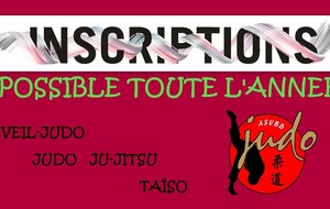 RAPPEL IMPORTANT... L'ASVBD JUDO VOUS ACCUEILLE...