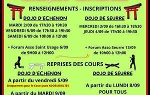RENTREE 2025 - INSCRIPTIONS ET RENSEIGNEMENTS