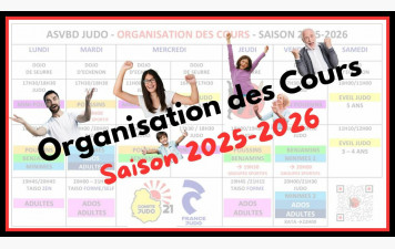 ORGANISATION DES COURS SAISON 2025-2026