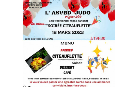 SOIREE REPAS DANSANT &quot;CITEAUFLETTE&quot;