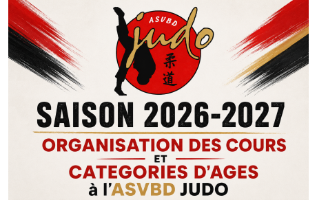 ORGANISATION DES COURS SAISON 2026-2027 ET CATEGORIES D'AGES